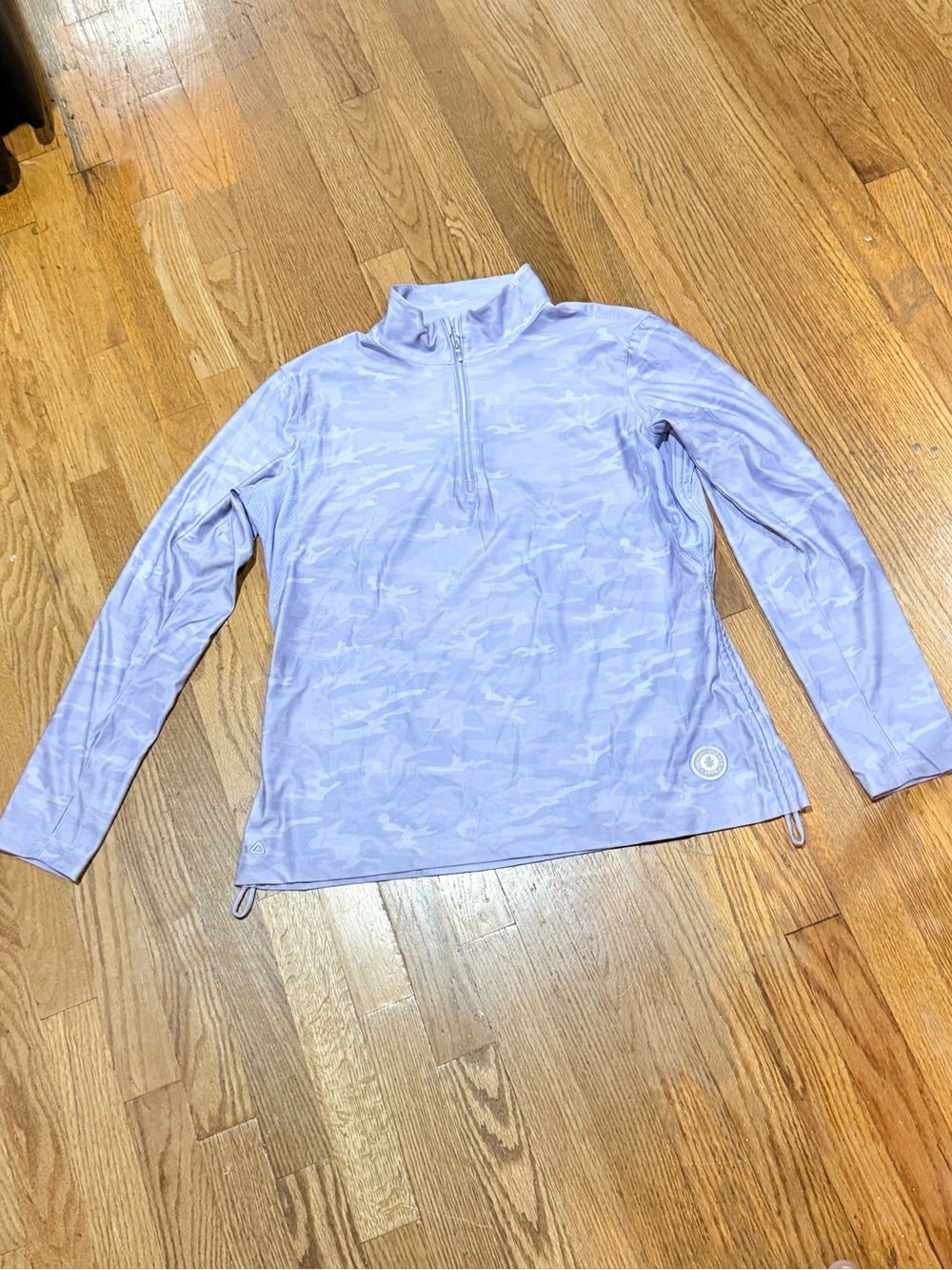 Ahead Performance Lavender Camo Quarter-Zip Pullover Size L